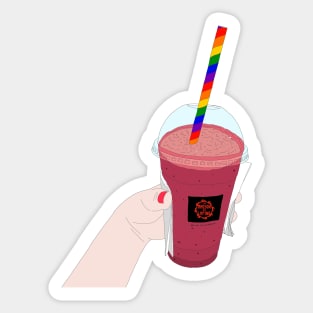 Salted Caramel Raspberry Ice Frappe in Pride Sticker